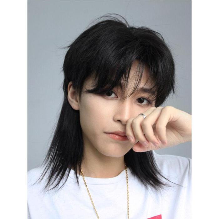 PREMIUM rambut palsu pria rambut palsu korea pria wig rambut pria mullet 7 rambut palsu cowok keren