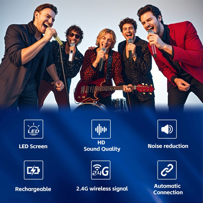 PREMIUM mikrofon Wireless microphone Mic Karaoke Wireless DUAL Microphone Karaoke Mic Karaoke