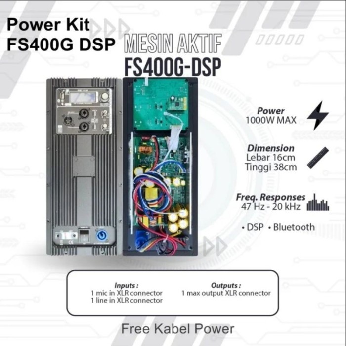 Power Kit Dsp - Mesin Active Speaker Dsp Fs-400G Bluetooth Dsp