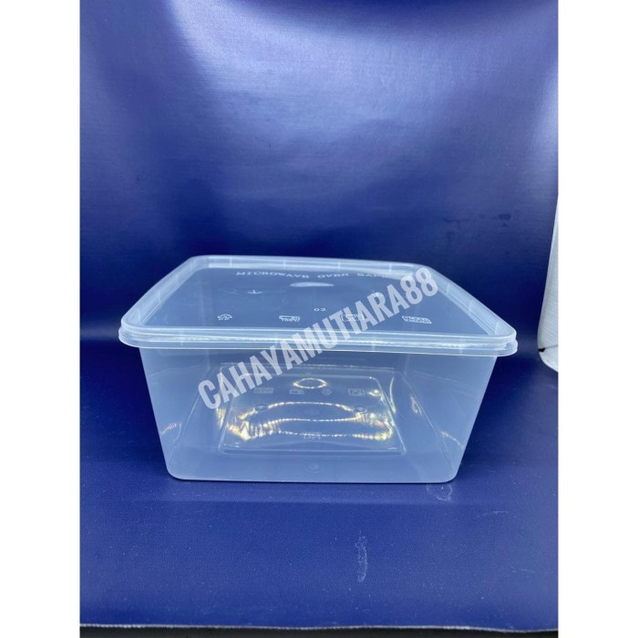 Baru- Thinwall /Kotak Makan Persegi/ Box Mika DM 1500ml
