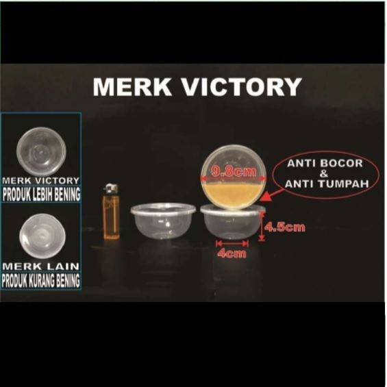 Baru- Mangkok Plastik 200ml Kotak Makanan Cup Puding Thinwall Tahan Panas