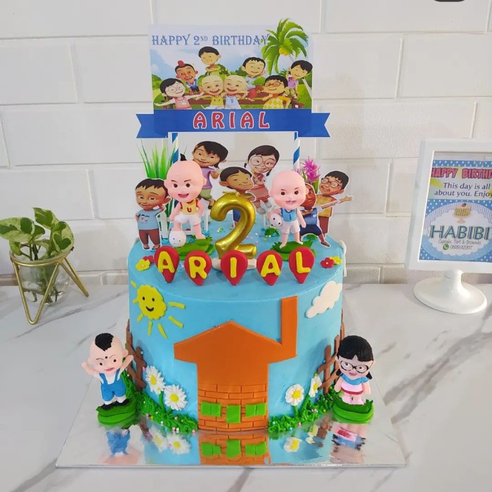 TERBARU kue ultah upin ipin / topper Upin Ipin / birthday cake Upin Ipin