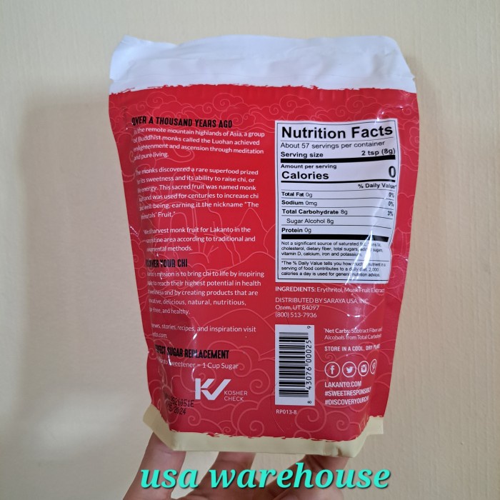 

Lakanto Monkfruit Sweetener Golden Sachet / 235 / 454 / 800Gr High Quality