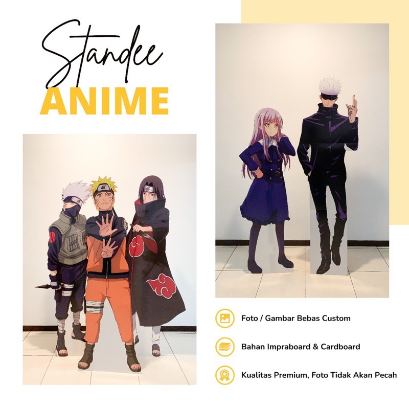 Ready Standee Anime Custom Real Size Termurah