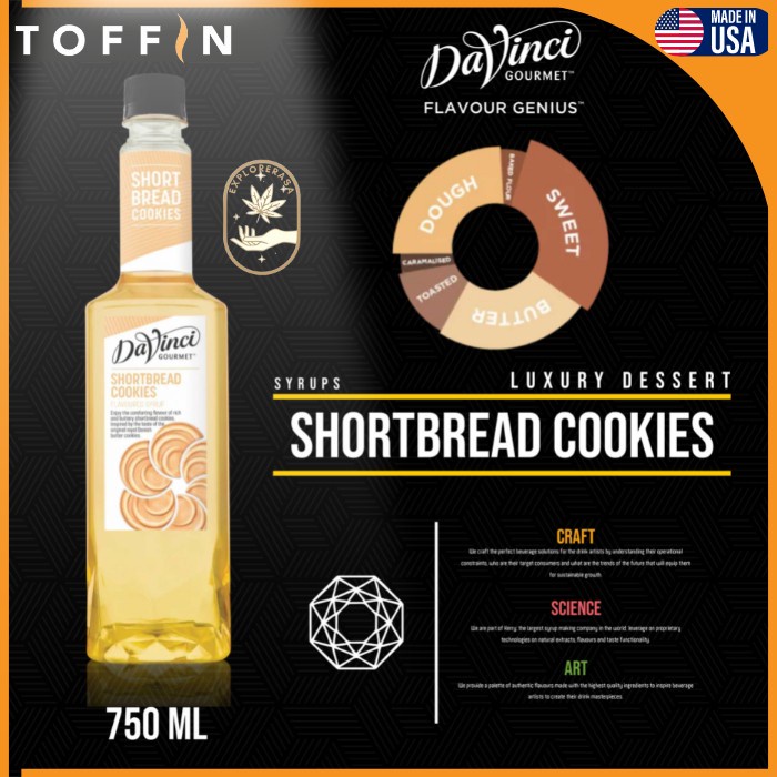 

Davinci syrup Shortbread Cookies 750 ml