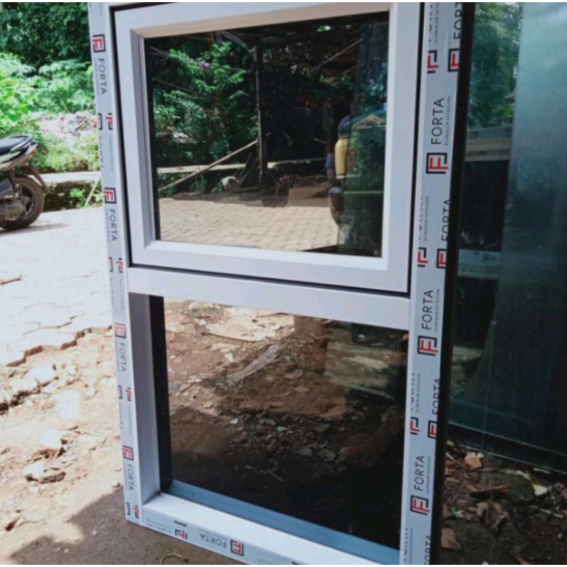 Kusen jendela aluminium kaca mati 120x60 AY0!