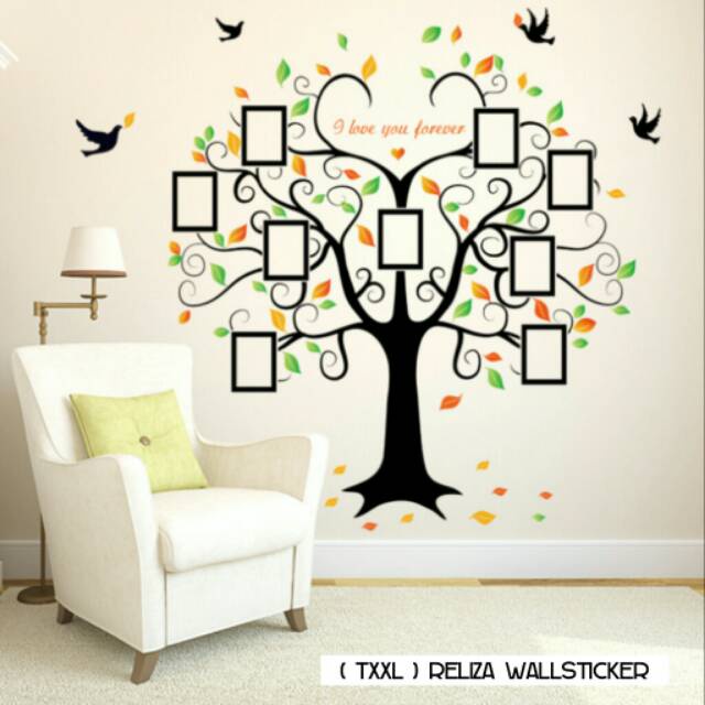 (TXXL) RELIZA WALLSTICKER / STIKER DINDING POHON BINGKAI FOTO TREE FRAME SK2010 AY0