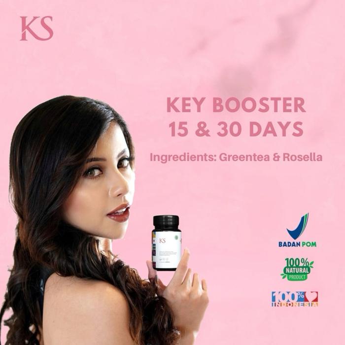 

Key Booster 15 & 30 Hari By Fahira Almira - Komposisi Green tea, rosella BPOM