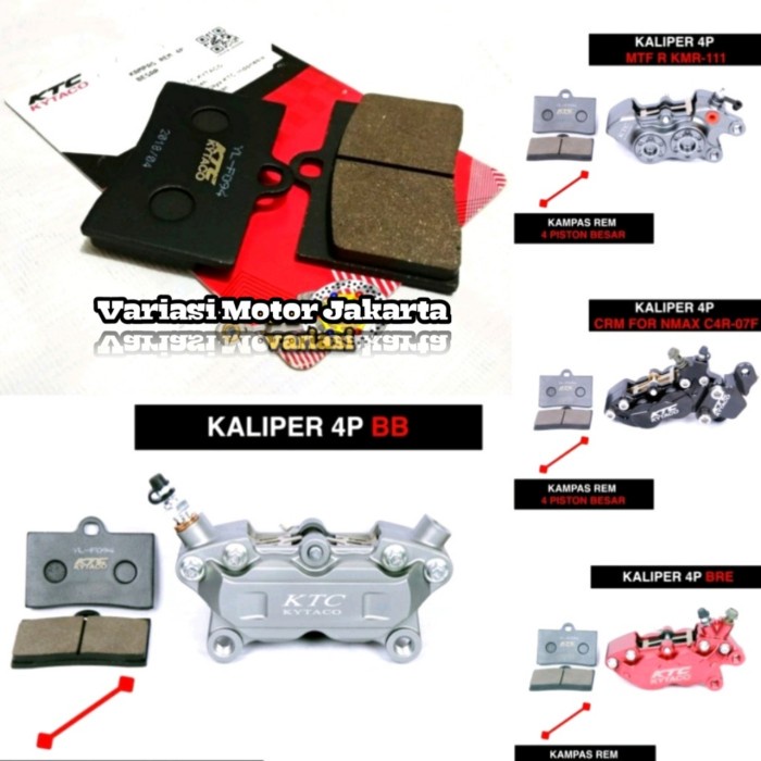 kampas rem KTC 4 piston besar