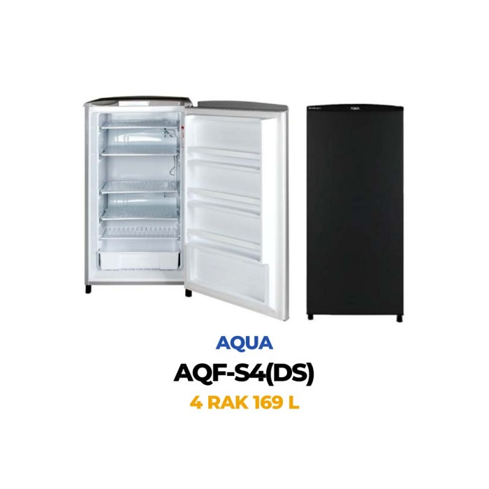 FREEZER AQUA AQF-S4(DS) 4 RAK 169 LITER / AQFS4DS GRATIS ONGKIR