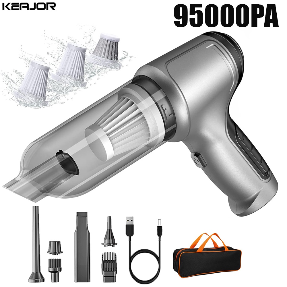 IMPORT CAR VACUUM CLEANER PORTABLE WIRELESS VACUUM CLEANER MINI HANDHELD POWERFUL 95000PA STRONG