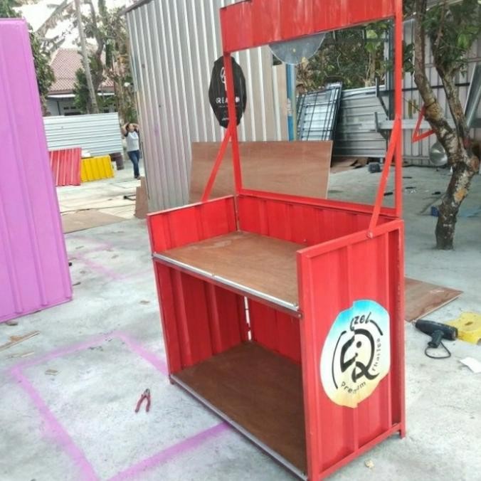 BOOTH LIPAT BOOTH CONTAINER portable gerobak lipat