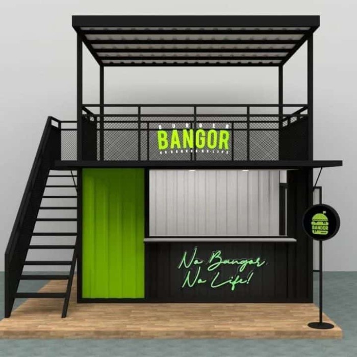 booth Container cafe 2 lantai