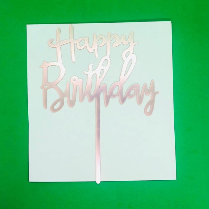 

NEW cake topper happy birthday / hiasan kue ulang tahun akrilik 15 x 7 cm