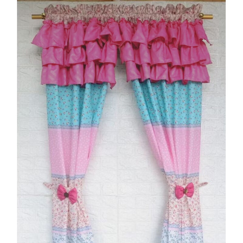 Gorden Polos Kekinian Murah Minimalis Blackout Tirai H0W5 Gordyn Kolong Dapur Terlaris Multifungsi C