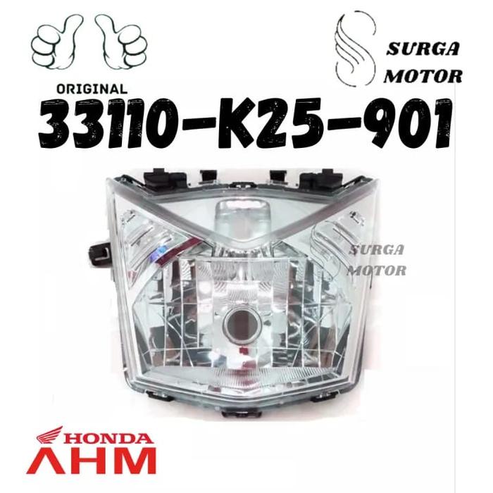 Reflector Reflektor Beat FI lampu depan Beat FI Headlight Unit ASLI ORI ORIGINAL HONDA AHM .