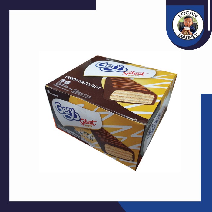 

JTTOP" GERY SALUT SALUUT WAFER COKLAT CHOCOLATE HAZELNUT BOX ISI 24PCS 24 PCS