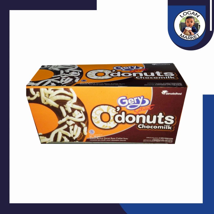 

JTTOP" GERY O DONUTS CHOCOMILK BOX ISI 24 PCS 24PCS 8 GRAM 8GRAM