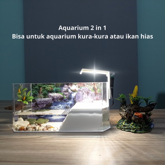 PROMO SPECIAL Aquarium kura kura mini brazil/akuarium kura kura mini akrilik-AKKMB