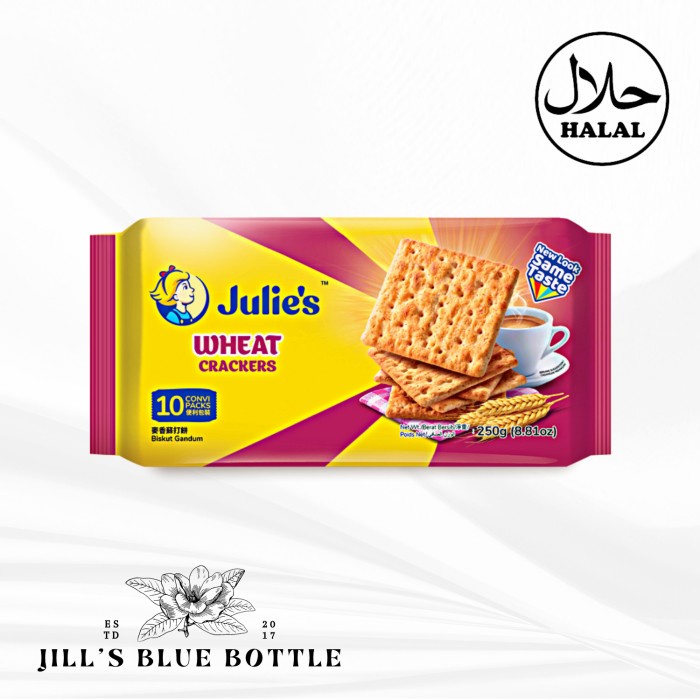 

JTTOP" JULIE'S WHEAT CRACKERS JULIES BISKUIT GANDUM 250 G