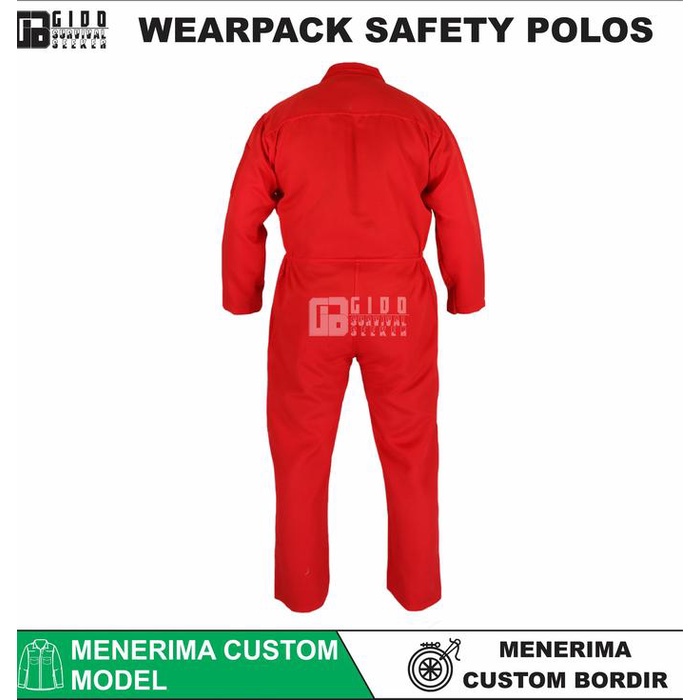 JTTOP" WEARPACK SAFETY POLOS / BAJU SAFETY / MEKANIK / KERJA / LAPANGAN / TERUSAN KERJA KATUN