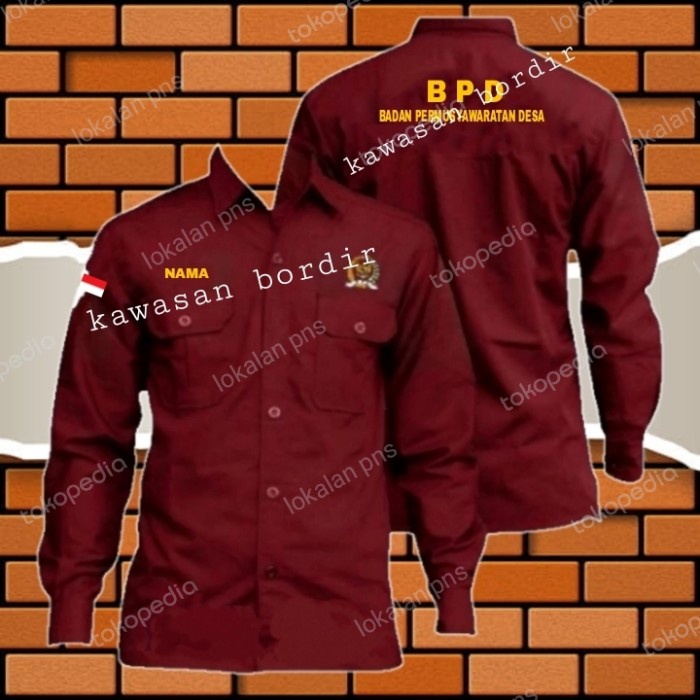 JTTOP" TERBARU SERAGAM BPD KEMEJA BPD PDH BPD BAJU BPD FULL BORDIR