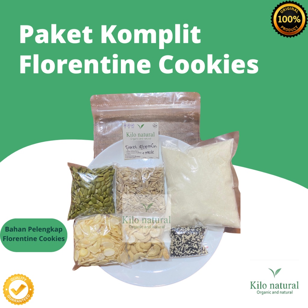

Paket Bahan Florentine Cookies / Paket Bahan Florenta / Florentin Cookies