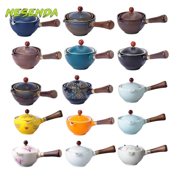 Nesenda Set Teko Teh Gongfu Cina Portable Bahan Keramik