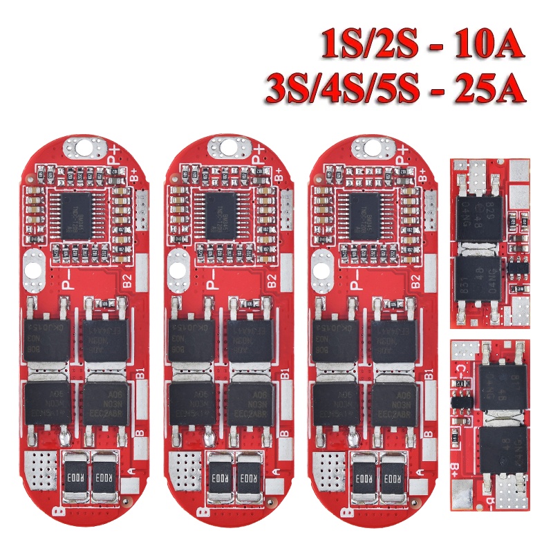 Tzt Bms 1S 2S 10A 3S 4S 5S 25A Bms 18650 Li-Ion Lipo Lithium Battery Protection Circuit Board Module