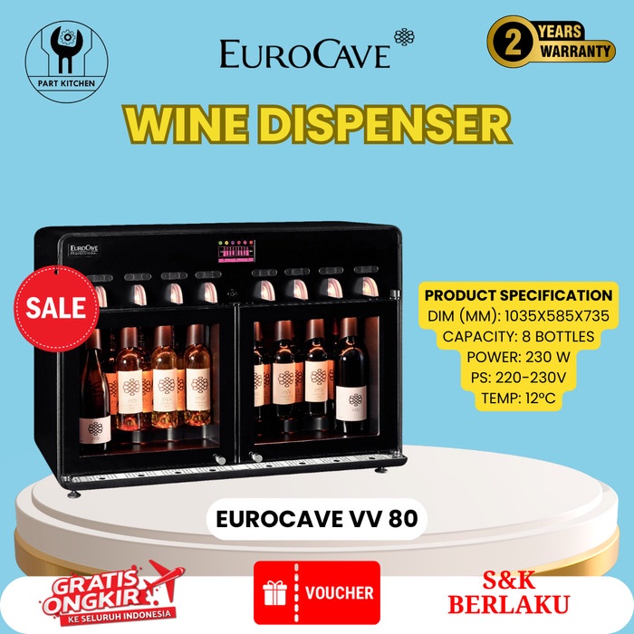 Wine Dispenser Eurocave Wine Bar Chiller Wine By the Glass Dispenser VV 80