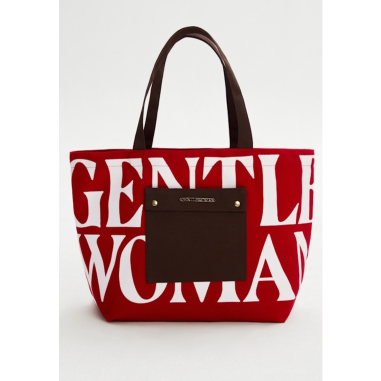 Painted Wall Tote Bag Red