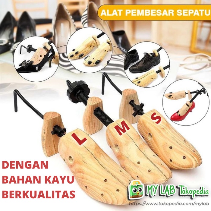Shoes Stretcher Expander Shoe Bunion Pembesar Ukuran Sepatu Bahan Kayu