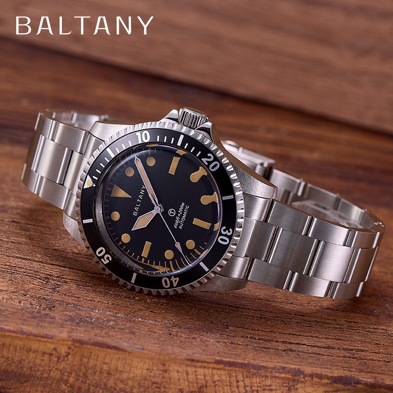 Baltany 2024 New Diving Nh38 Men'S Automatic Mechanical Watch Sapphire Stainless Steel Waterproof