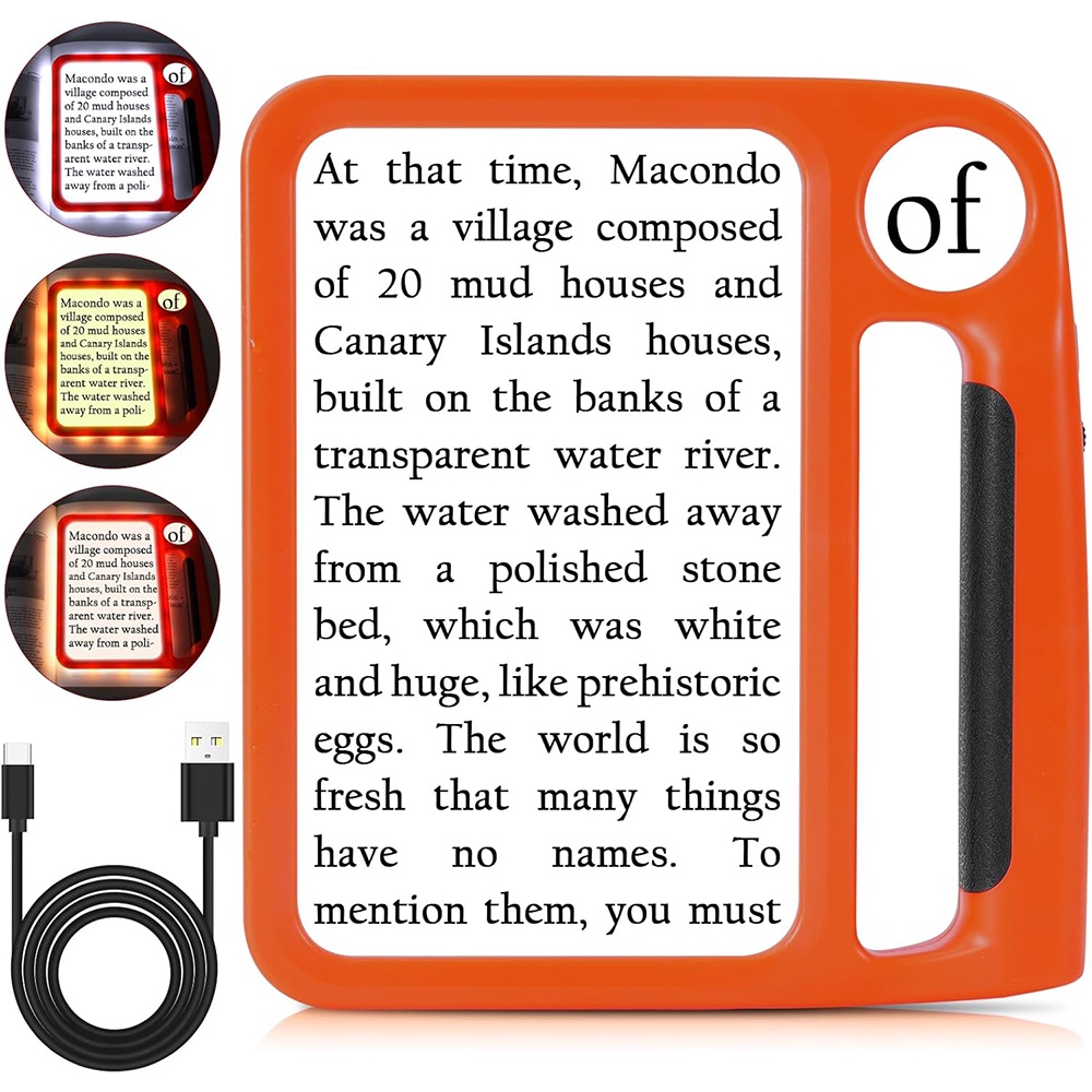 Handheld Magnifier with 48 LEDs5x 10x Reading Magnifier with 3 Light Modes Illuminated Magnifier for