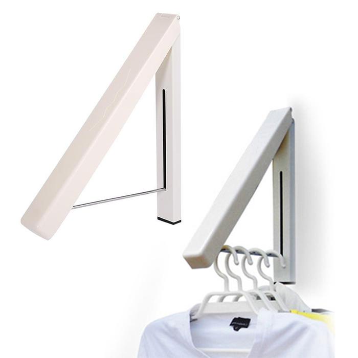 Kualitas Terjamin Gantungan Baju Indoor Hanger Baju Foldable Indoor Clothes Hanger Paste Wall