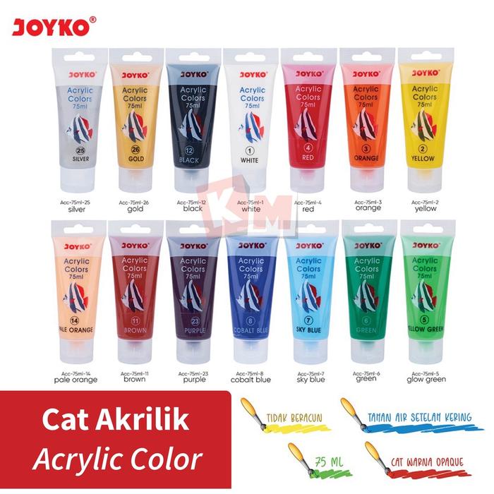 

OBRAL Acrylic Color Cat Akrilik Joyko TiTi Tube ACC-75ML 75 ml