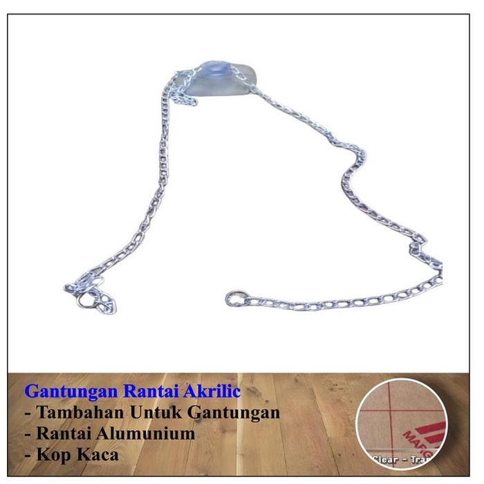 

LIMITED EDITION Gantungan Rantai Sign Akrilik Tambahan Bahan Besi Plus Kop Kaca - Panjang 40 cm