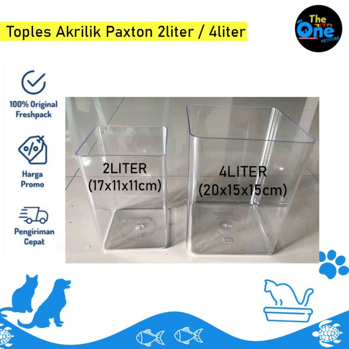 

TERPERCAYA Toples Akrilik Ikan Cupang Ikan Chana Akrilik 2liter 4liter PAXTON