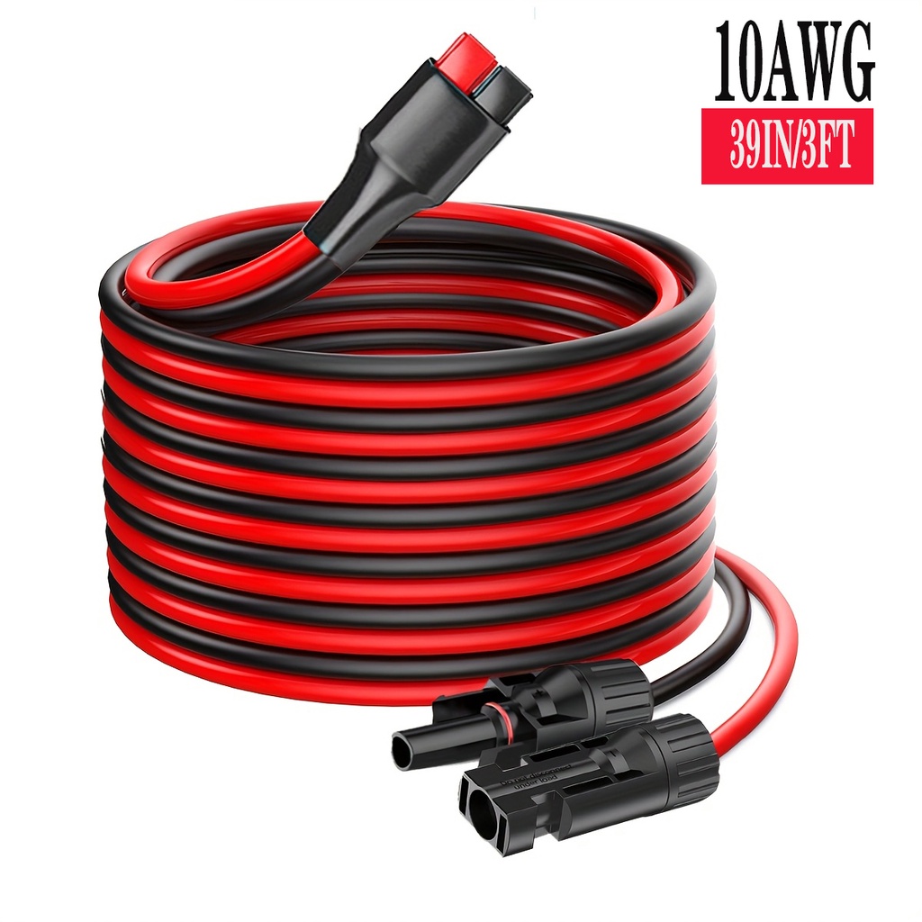 IMPORT 6FT/78IN 10AWG SOLAR PANEL CABLE SOLAR WITH ANDERSON CONNECTORS FOR RV POWER STATION PURE