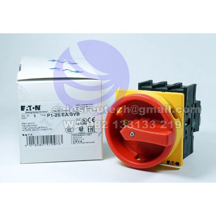 Eaton P1-25/Ea/Svb 041097 Moeller Main Switch 25A 3Pole