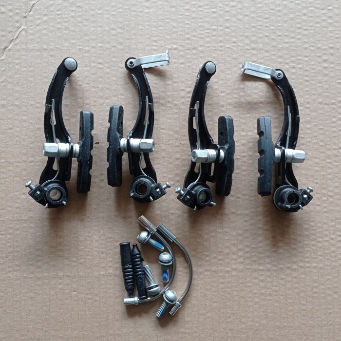 Rem V Brake Set Vbrake Caliper Polygon Monarch Sepeda Mtb Lipat Bmx #Gratisongkir