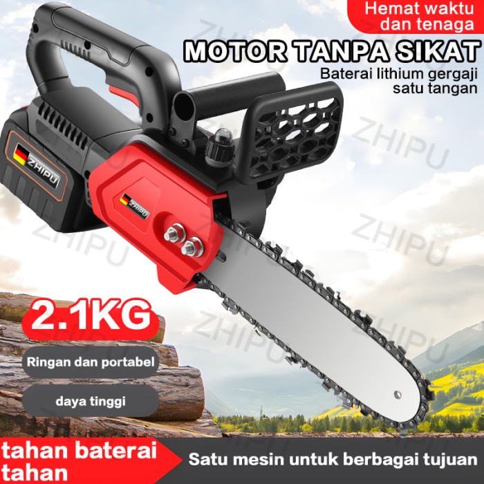 Keelat Power - Gergaji Listrik ZHIPU Alat Pemangkasan 12 Inch Mini Portable Chainsaw