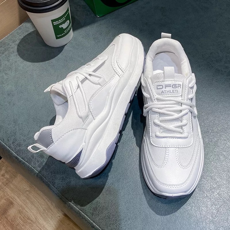 Bergaransi Sepatu Sneakers Wanita Putih Fashion Keren & Casual Style Model Korea Cocok Juga Untuk