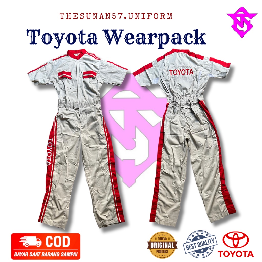 Berkualitas Thesunan57 Toyota Wearpack Seragam Mekanik Toyota Wearpack Seragam Mekanik Toyota