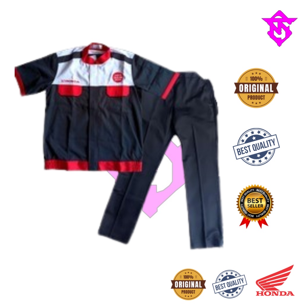 Harga Miring Thesunan57 New Wearpack Honda Mobil Set Mekanik Honda Mobil Baju Celana Mekanik Honda
