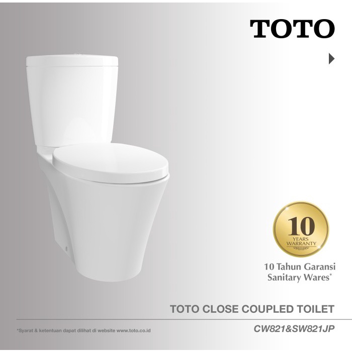TOTO Closet CW821J/SW821J Closet Duduk - Kloset - Kloset Duduk