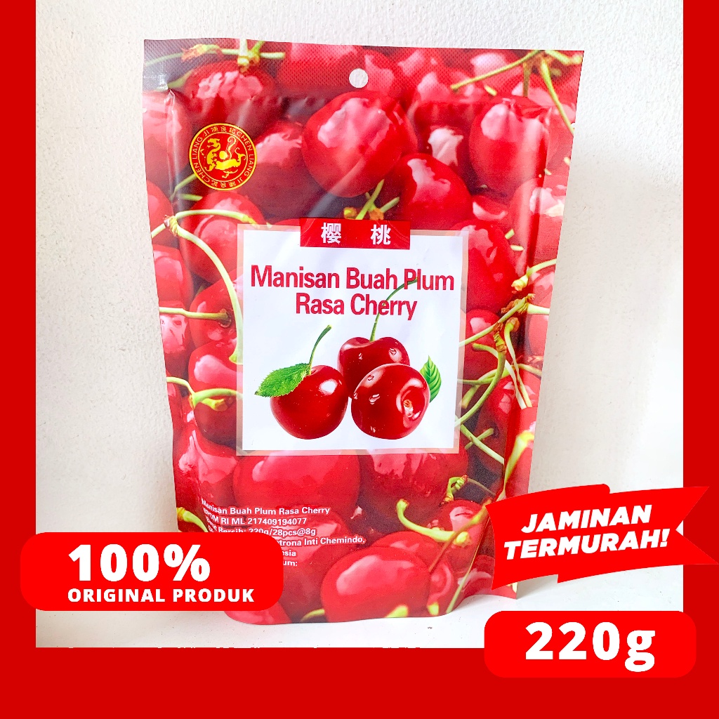 

MANISAN BUAH PLUM BASAH RASA BUAH CHERRY 220 GR CHEN LIANG JI WE!