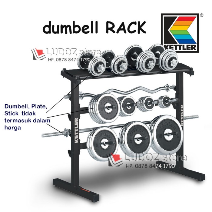 KETTLER Rak Dumbell Barbell RACK tempat Plat Stik Plate Stick beban