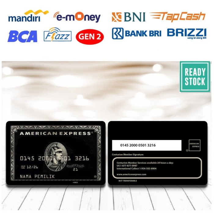 Terlaris BLACK CARD EDITION Emoney , flazz bca gen 2 , brizzi , tapcash custom