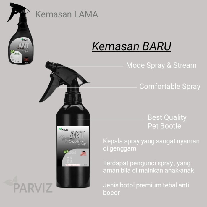 Executive ANTI SEMUT MOBIL RUMAH RACUN PENGUSIR SEMUT ALAMI SPRAY PARVIZ